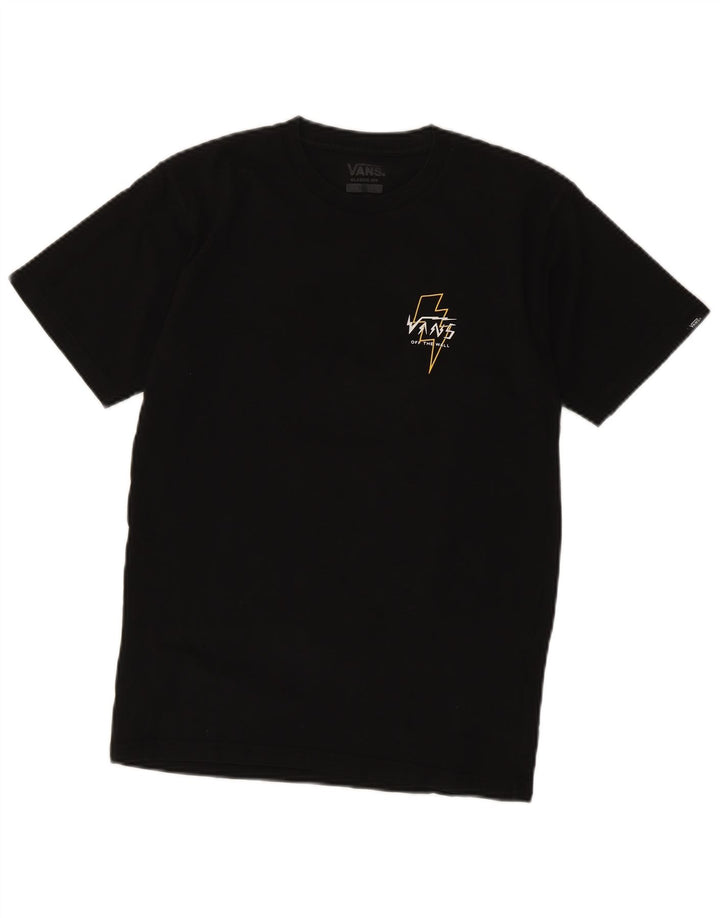 Vans Camiseta con gráfico de corte clásico para hombre, talla pequeña, color negro
