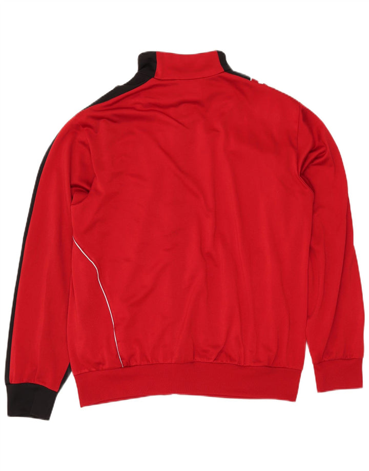 ADIDAS Chaqueta de chándal para hombre UK 40/42 Poliéster con bloques de color rojo mediano