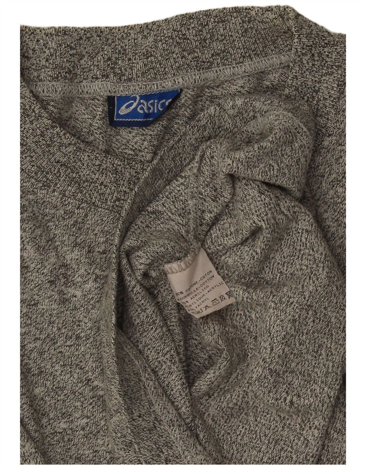 Asics Camiseta gráfica para hombre Top grande de algodón moteado gris