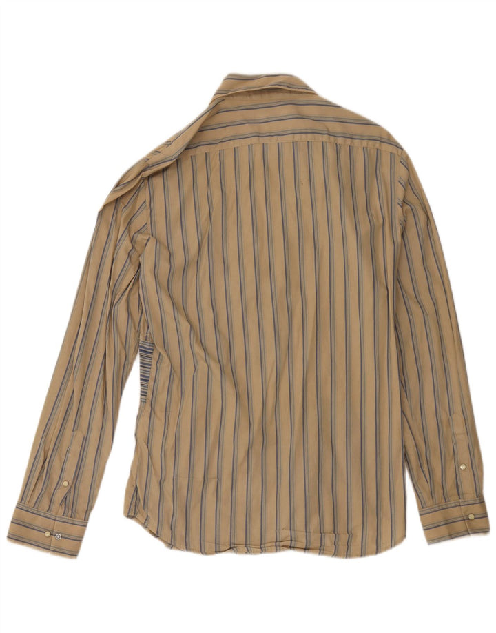 Camisa Iceberg Hombre Algodón Rayas Beige Medio
