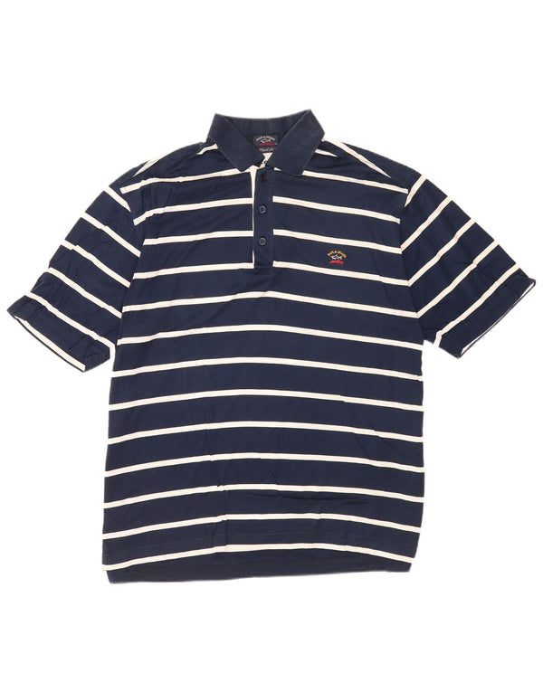 Paul & Shark Polo de yate para hombre 2XL Algodón a rayas azul marino