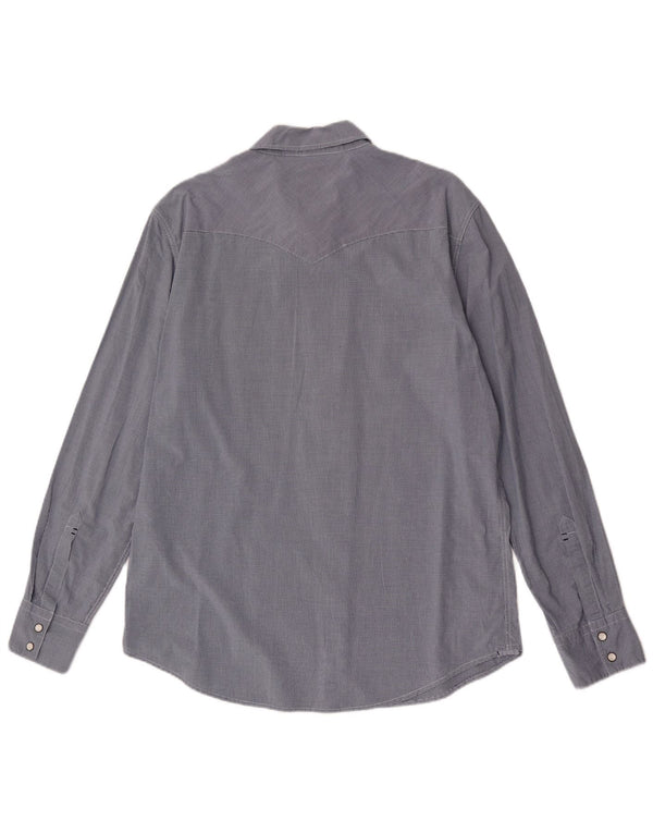 Camisa Levi's Slim Fit para hombre de algodón a cuadros azul marino grande