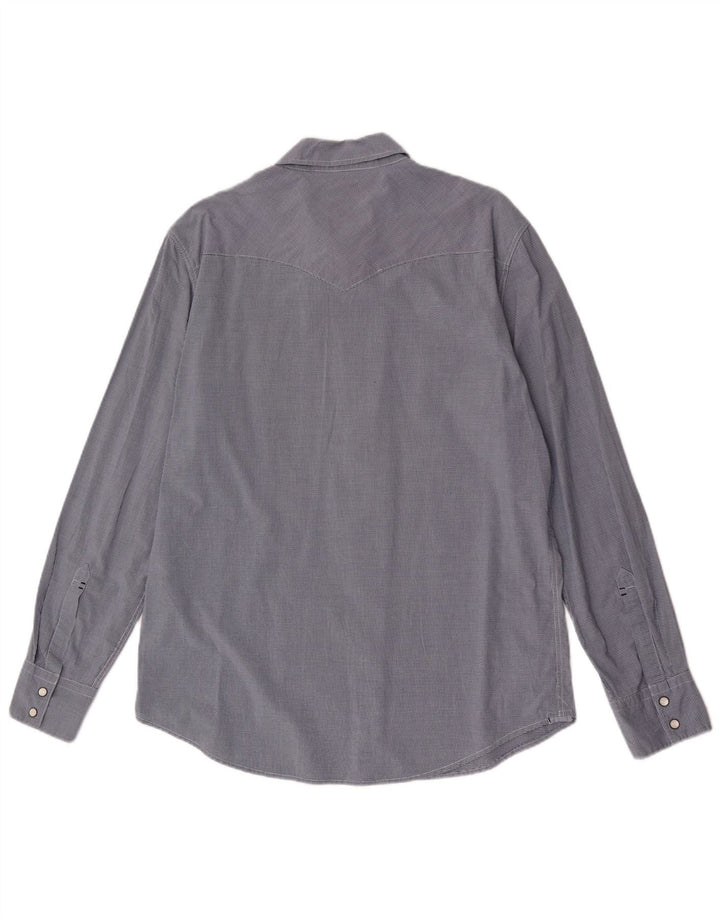 Camisa Levi's Slim Fit para hombre de algodón a cuadros azul marino grande