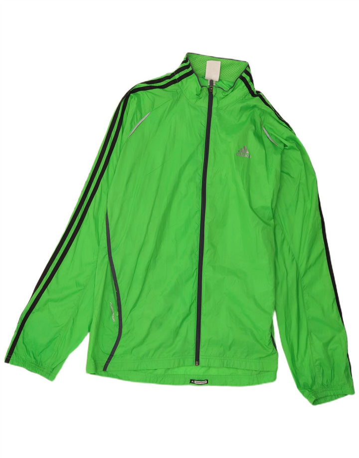 Adidas - Chaqueta impermeable para hombre, talla 40, nailon verde grande