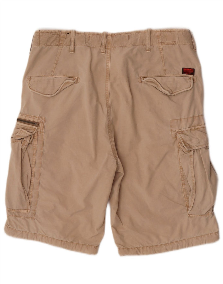 Superdry Shorts Cargo Para Hombre W34 Grande Algodón Beige