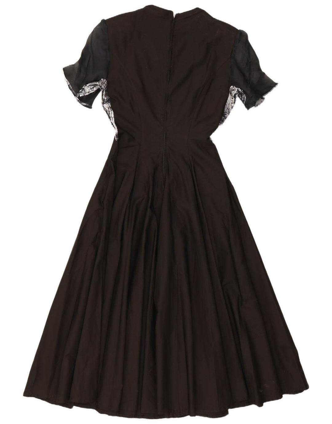 STEFANEL Vestido largo para mujer UK 12 Mediano Algodón negro