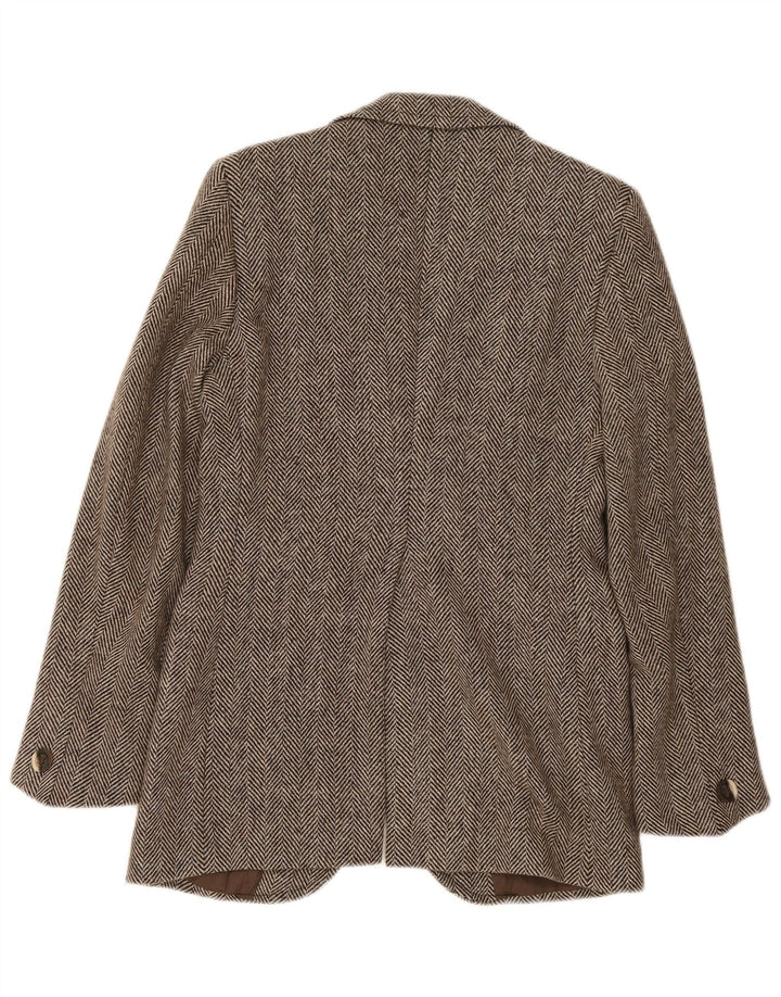 Vintage hombres 2 botones Blazer chaqueta IT 46 pequeña espiga marrón