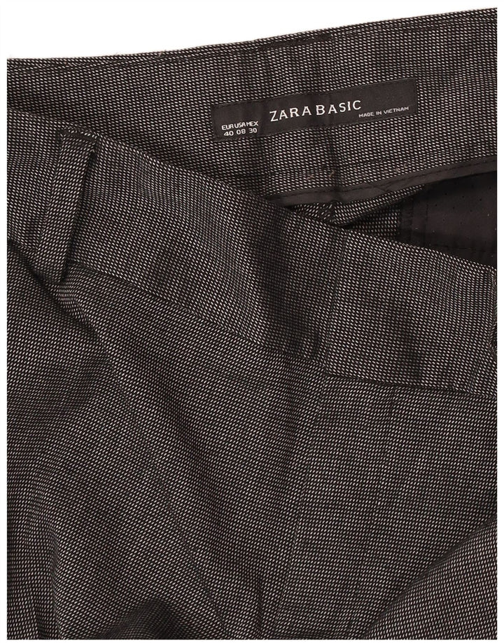 Zara Mujer Pantalón Chino Bootcut EU 40 Medium W30 L32 Gris Manchado