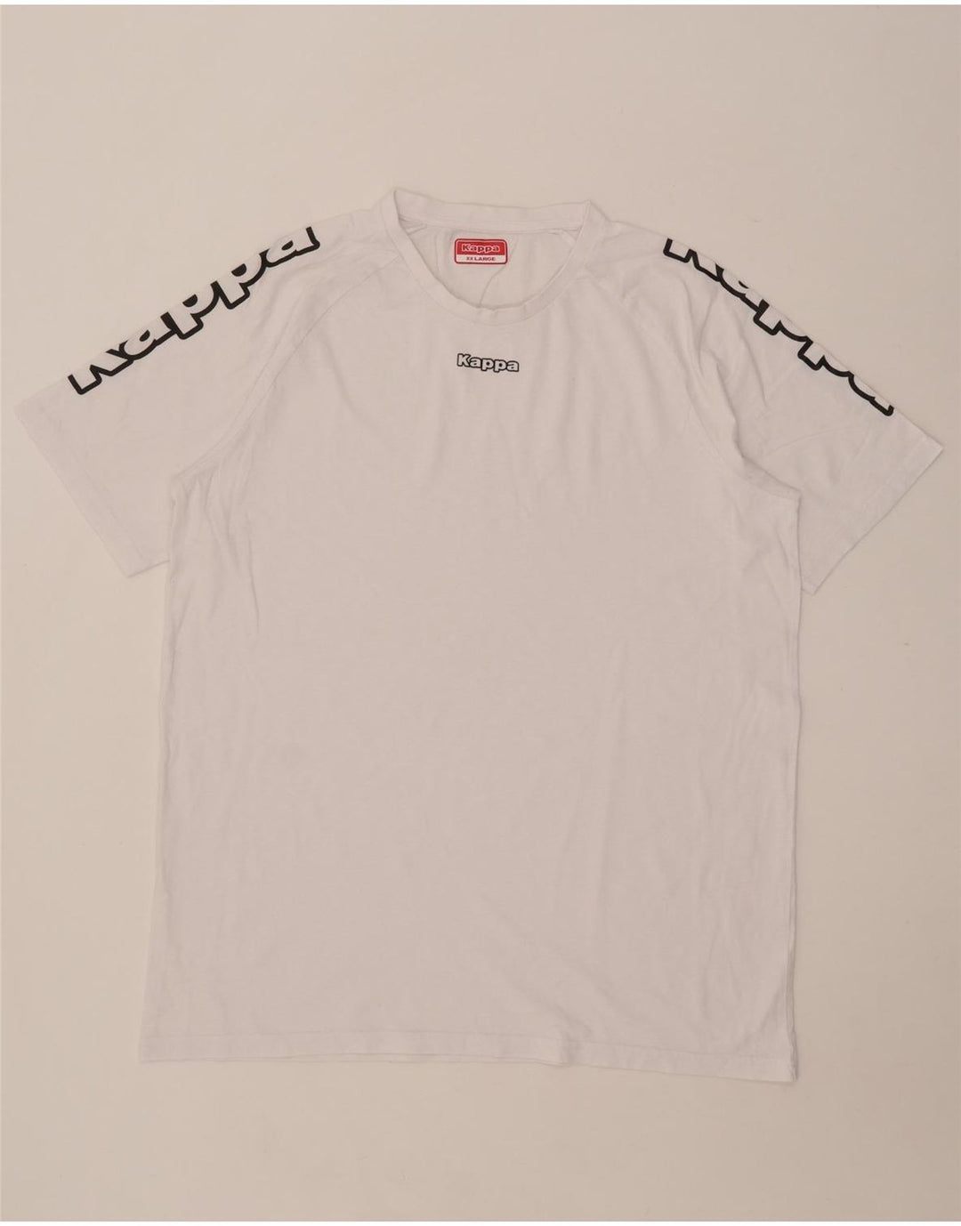 Kappa Camiseta gráfica para hombre Top 2XL Blanco