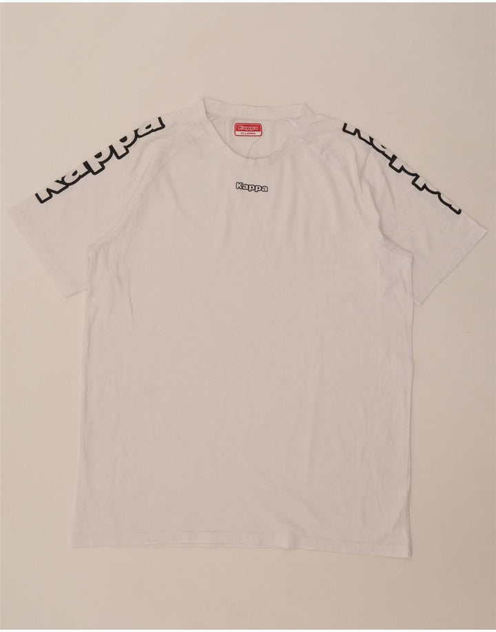 Kappa Camiseta gráfica para hombre Top 2XL Blanco