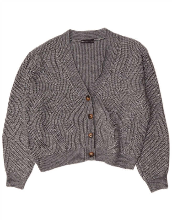 Marks & Spencer Suéter tipo cárdigan extragrande para mujer Reino Unido 46 Gris grande