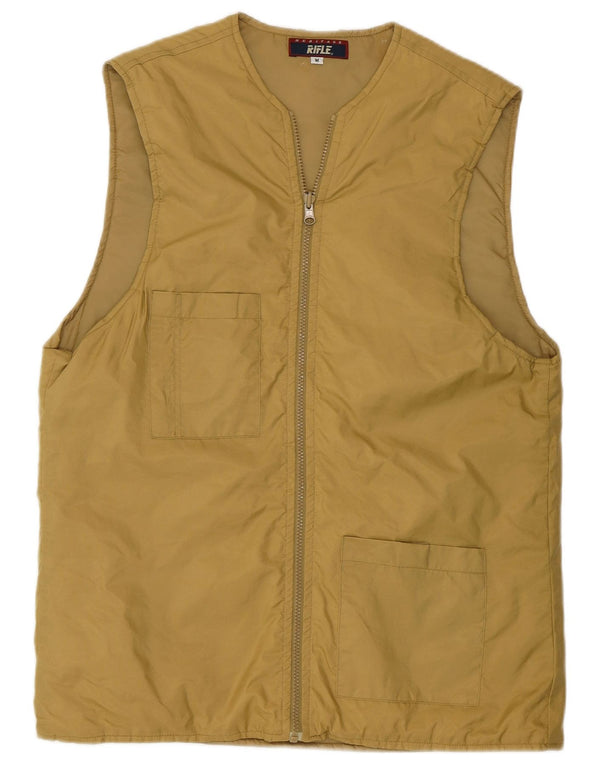 Rifle Mens Heritage Utility Gilet UK 38 Medio Beige Poliamida