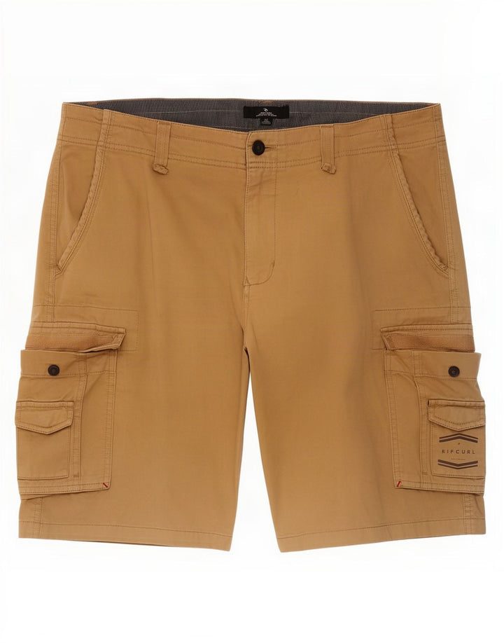 Pantalones cortos cargo Rip Curl para hombre W36 Algodón marrón grande