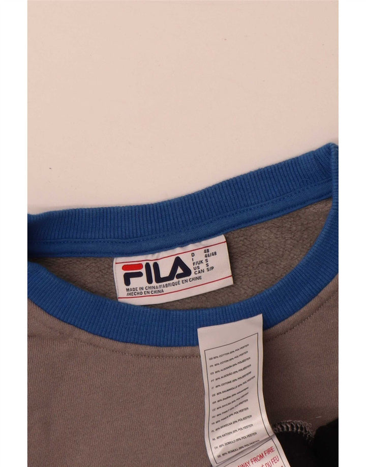 Fila Hombre Graphic Sudadera Jumper Small Multicolor Colorblock Algodón