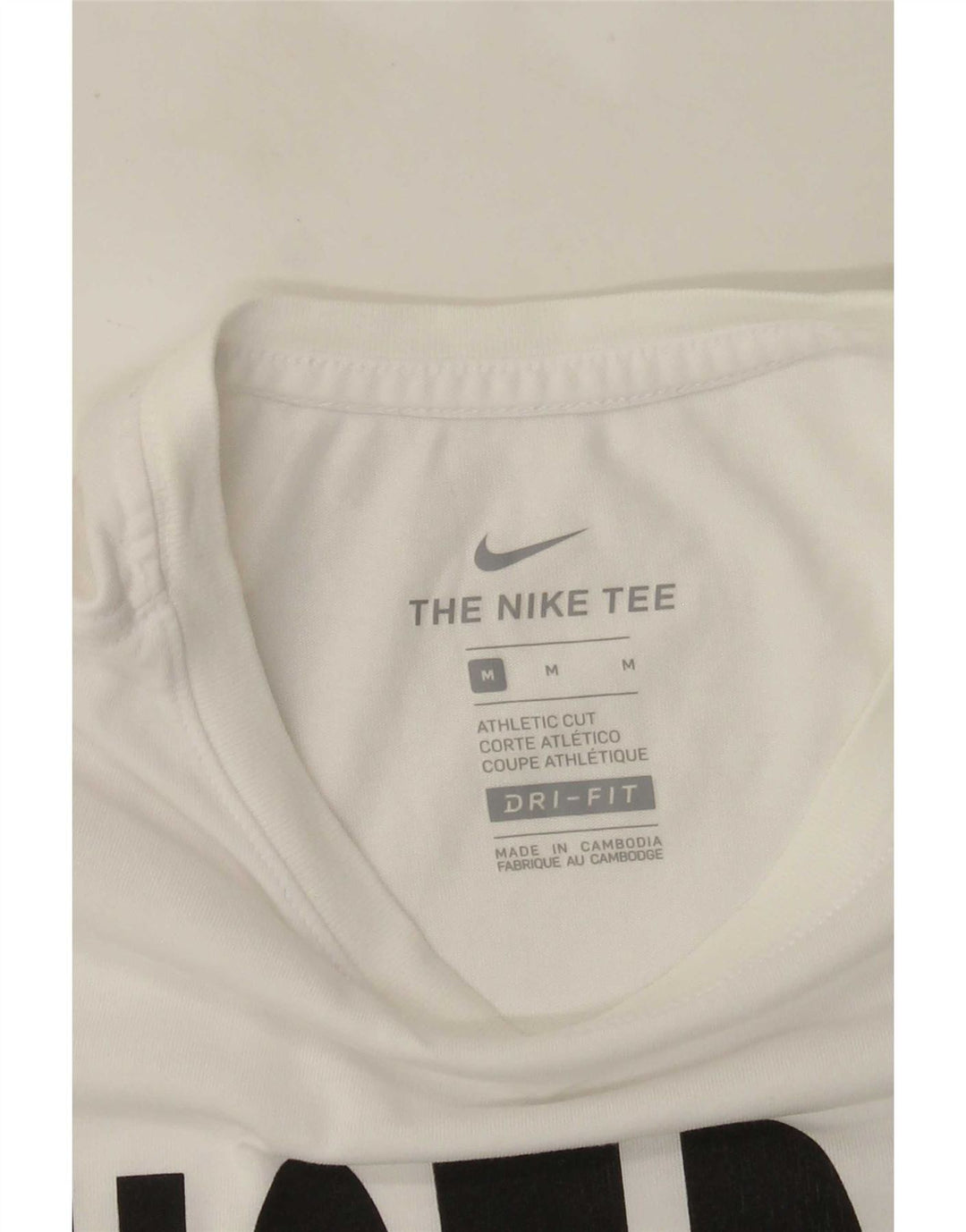 NIKE Camiseta Dri Fit Graphic para Hombre Top Blanco Mediano