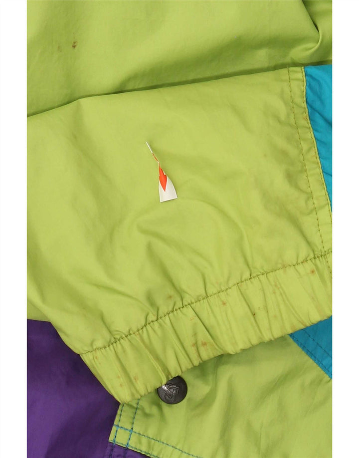 Brugi Chaqueta impermeable tipo jersey para hombre UK 40 Large Púrpura Colorblock Poliamida