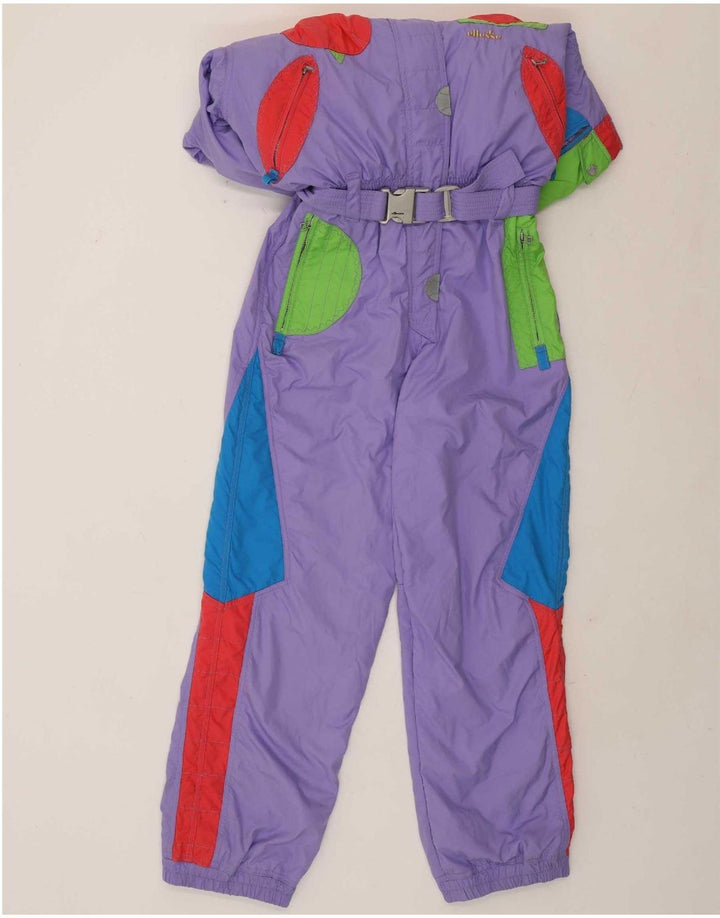 Mono De Esquí Ellesse Mujer IT 44 Poliéster Color Block Morado Medio