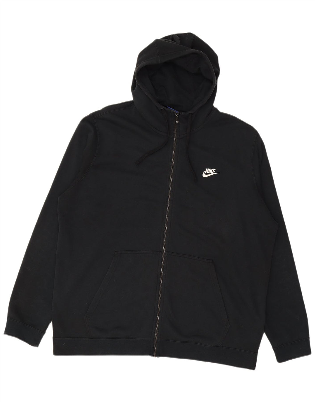 NIKE Sudadera con capucha y cremallera para hombre 2XL Algodón negro