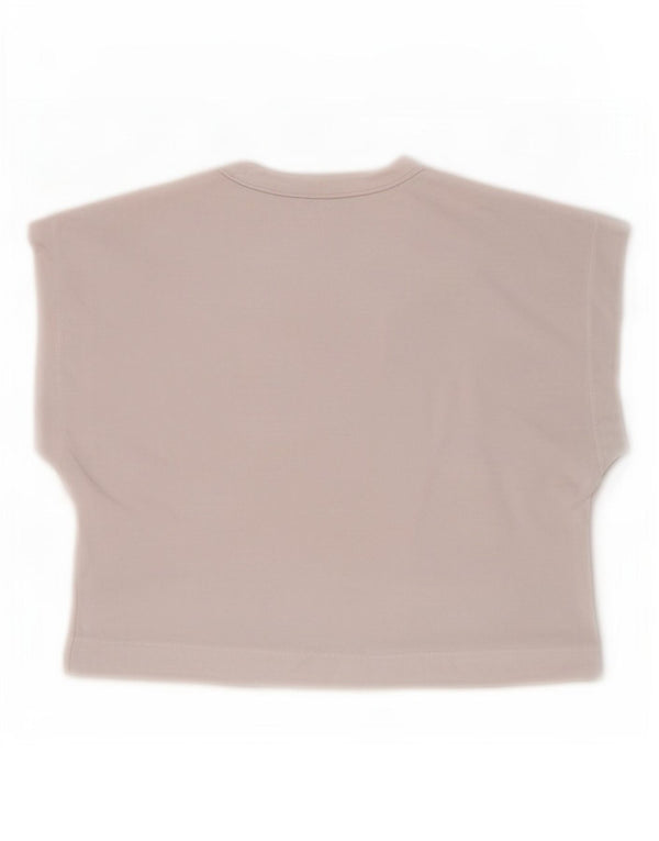 Zara Mujer Crop Camiseta Top UK 10 Small White Cotton