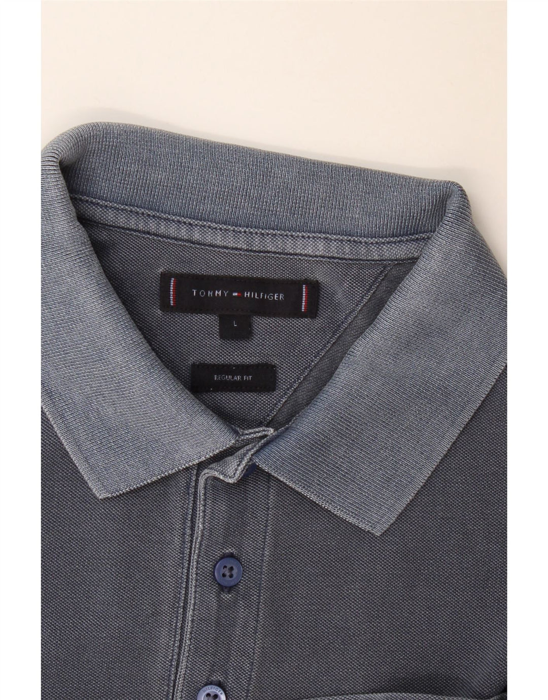 Tommy Hilfiger Polo de ajuste regular para hombre, talla grande, azul marino