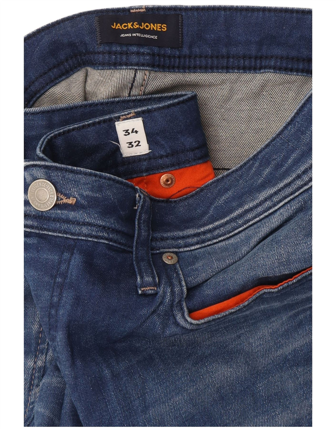 Jack & Jones Hombre Tim Slim Vaqueros Rectos W34 L32 Azul