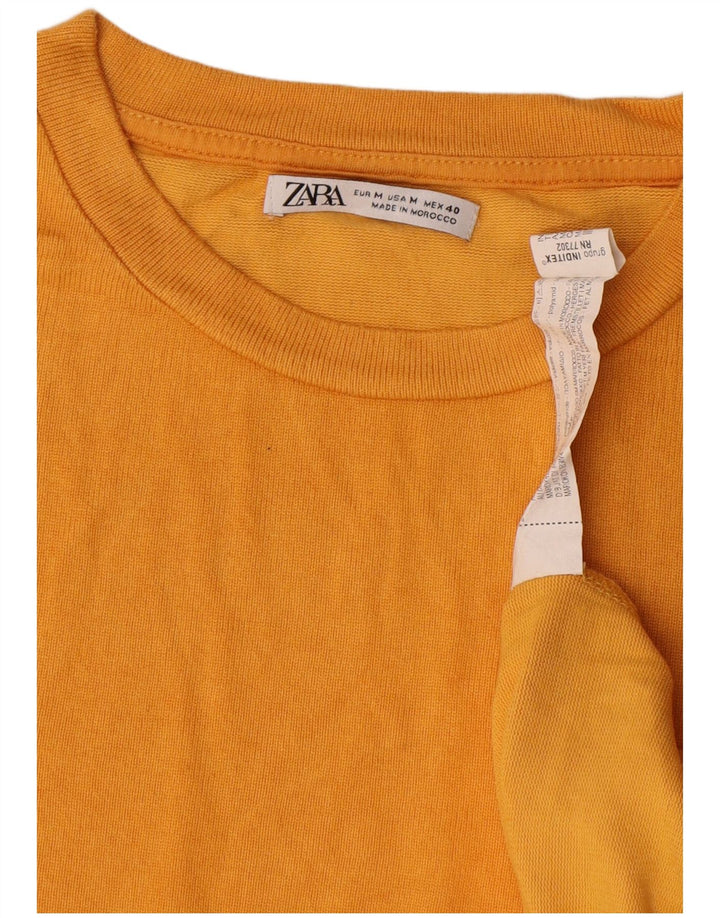 Zara Hombre Camiseta Top Viscosa Amarilla Mediana