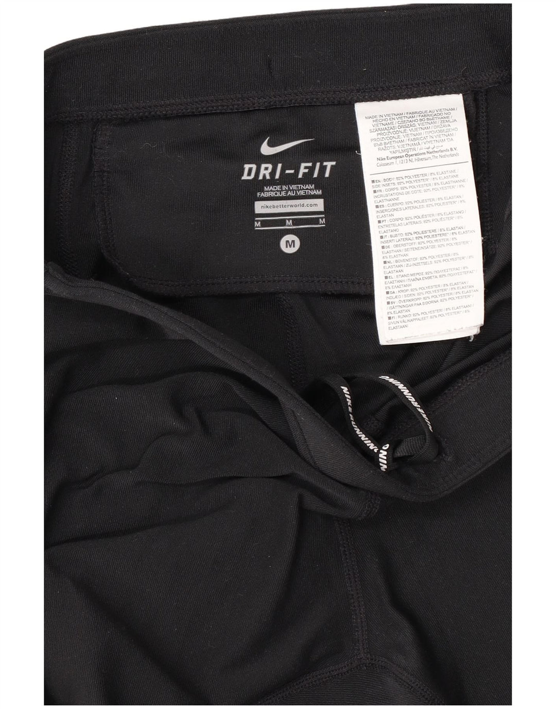 Nike - Pantalones de chándal Dri Fit para mujer, talla M, poliéster negro