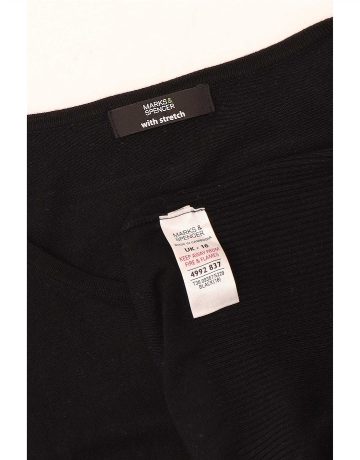 Marks & Spencer - Cárdigan para mujer, talla 40, talla grande, viscosa negra