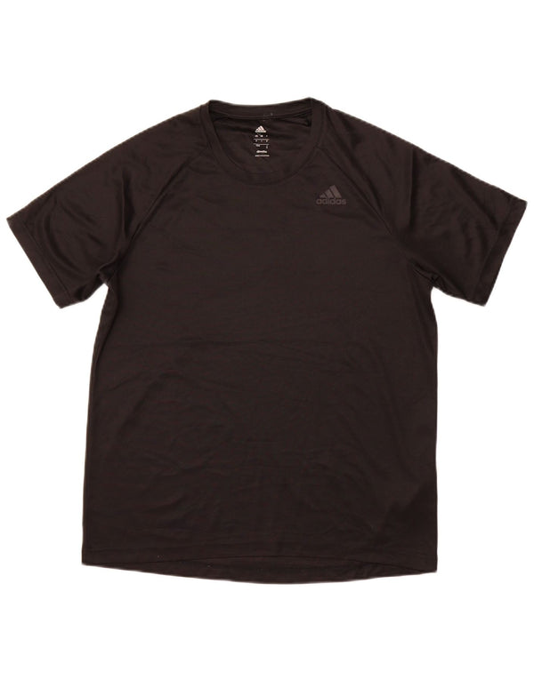ADIDAS Hombre Climalite Camiseta Top Mediano Negro Poliéster Deportes