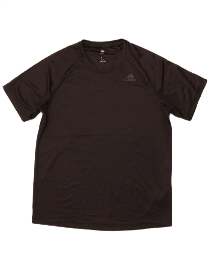 ADIDAS Hombre Climalite Camiseta Top Mediano Negro Poliéster Deportes