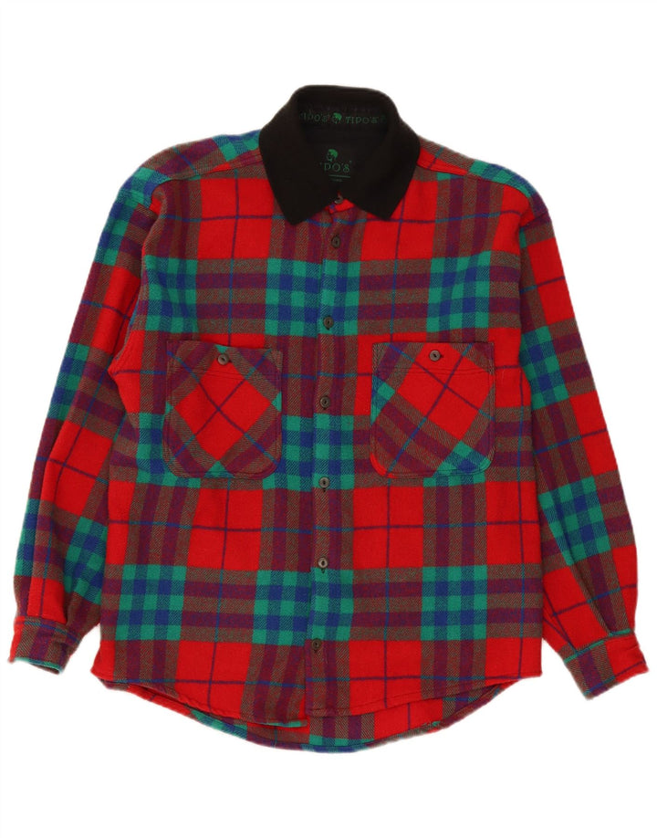 Tipo' S Camisa De Franela Para Hombre De Lana A Cuadros Rojos Pequeños