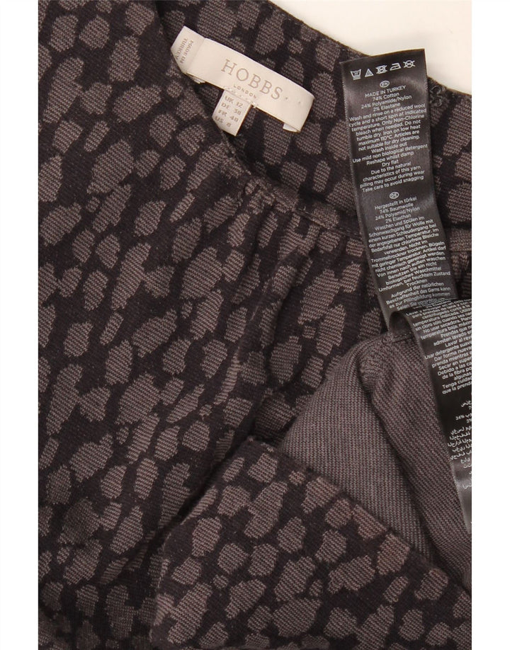 HOBBS Vestido ajustado para mujer UK 12 Algodón con lunares gris medio