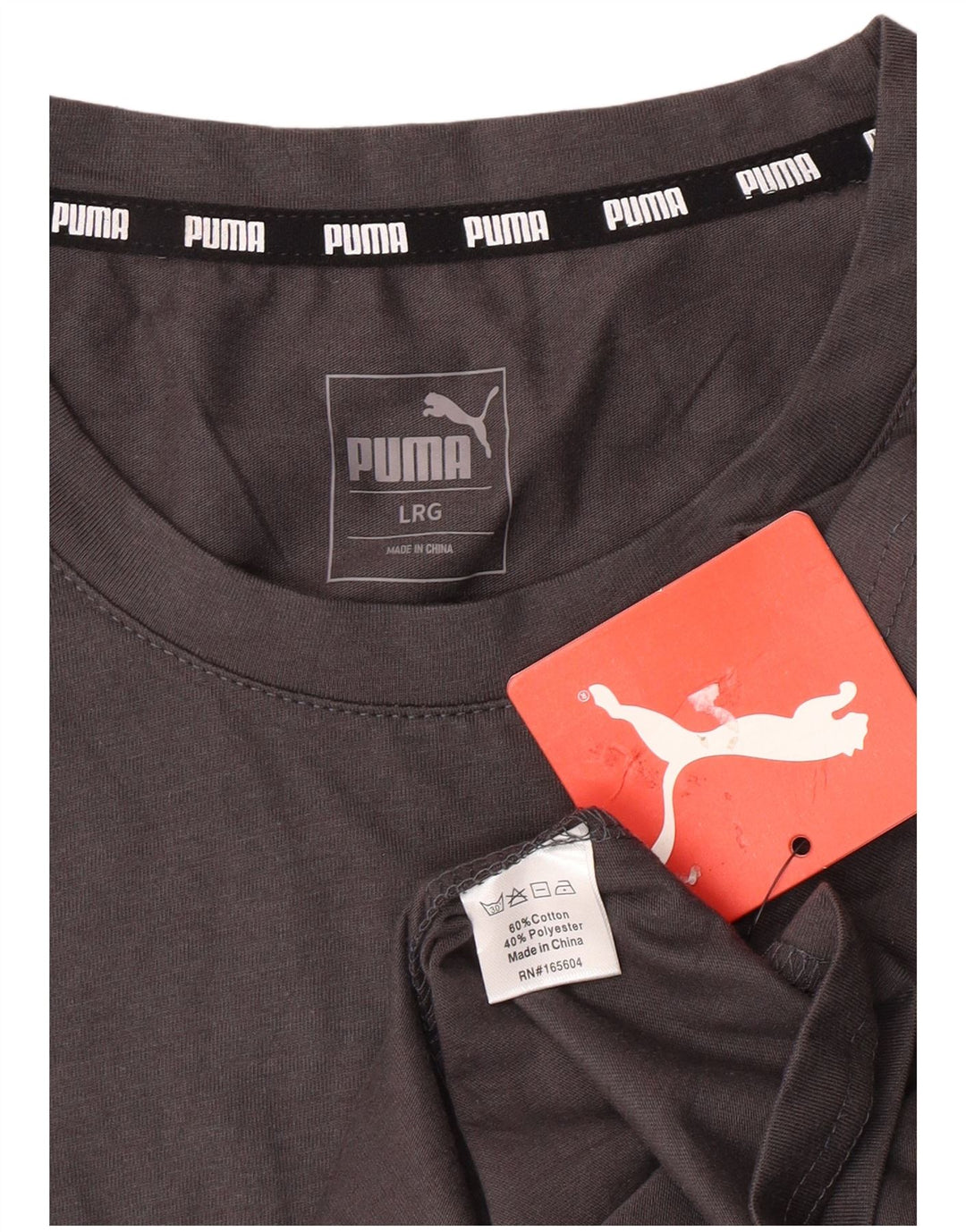 Camiseta PUMA para hombre Top grande de algodón gris