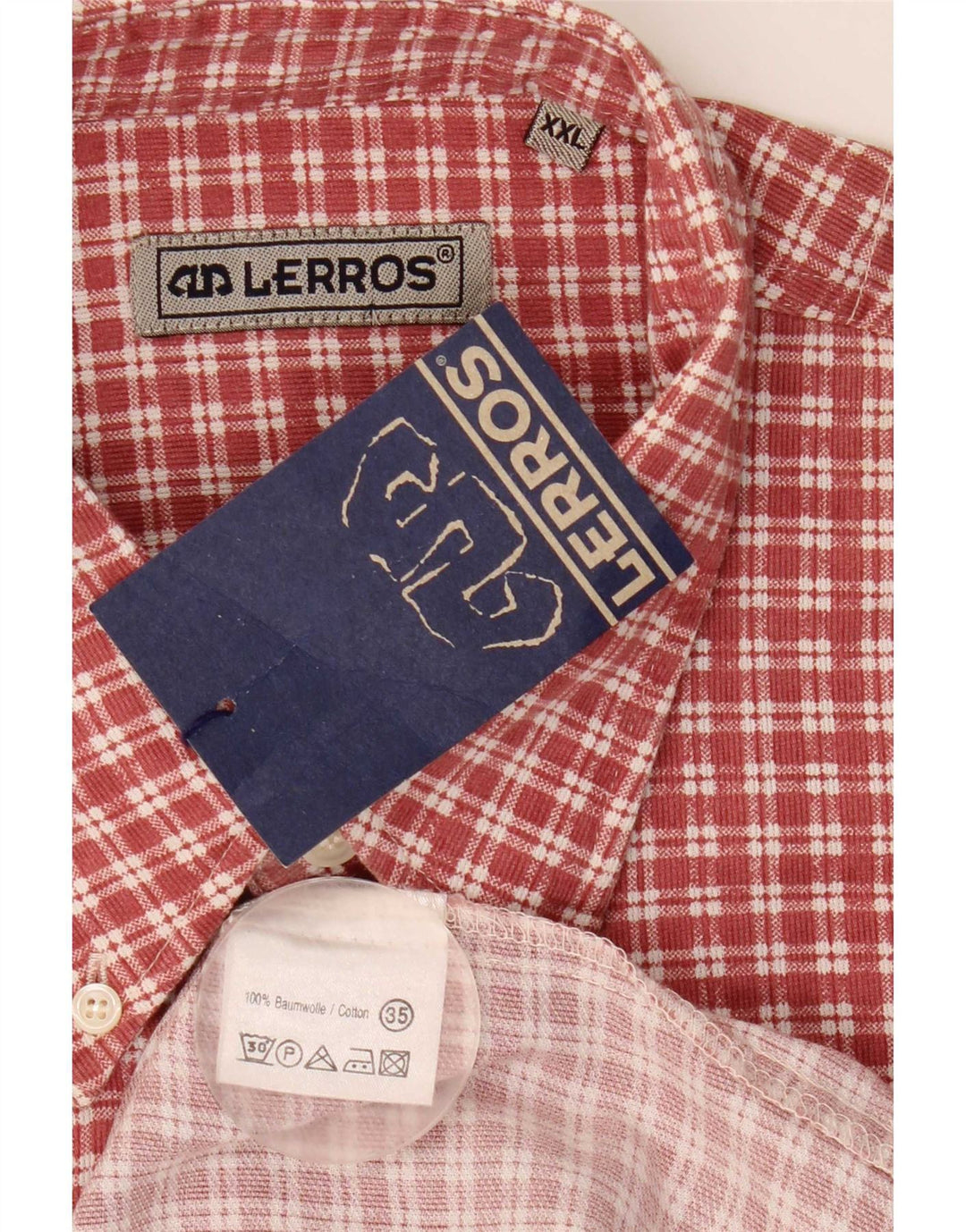 Lerros Camisa De Franela Hombre 2XL Algodón A Cuadros Rojos