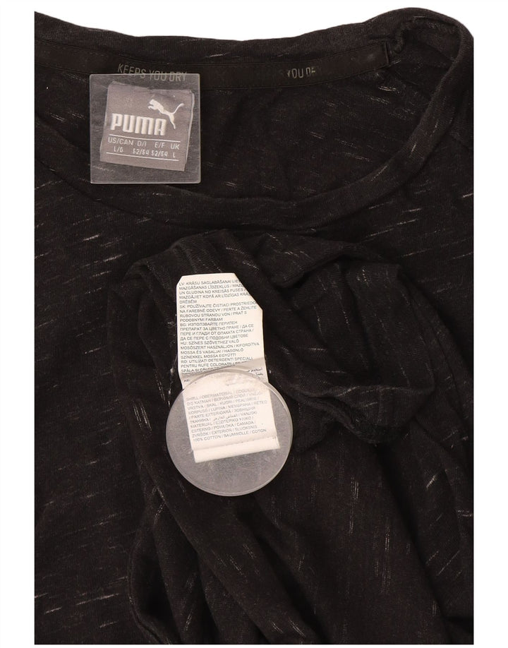 Camiseta Puma para hombre Top grande de algodón moteado gris