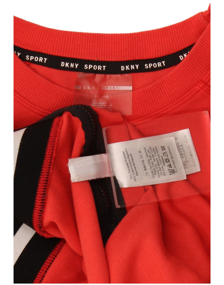 Dkny Sudadera tipo jersey para mujer UK 46 Grande Rojo Colorblock Poliéster