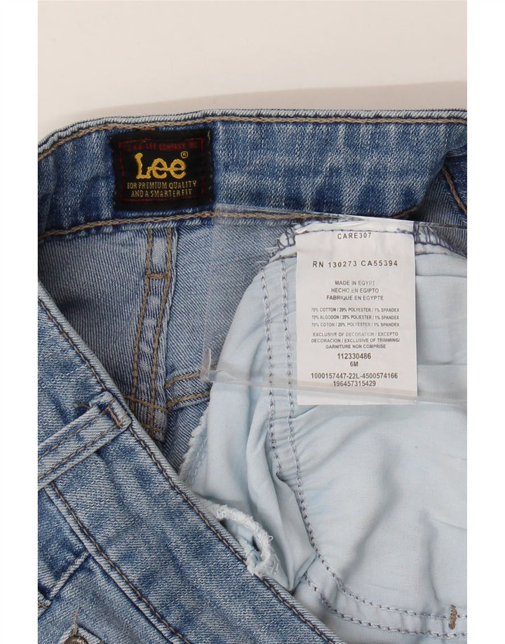 Lee - Pantalones cortos de mezclilla para mujer US 6 mediano W28 algodón azul