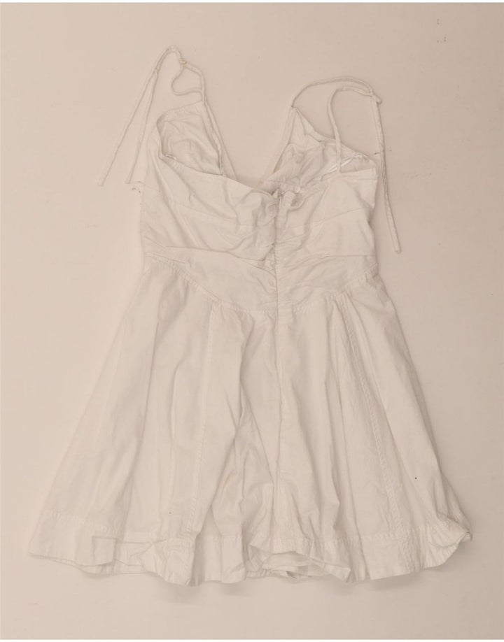 Zara Mujer Vestido De Verano Reino Unido 42 Medio Blanco