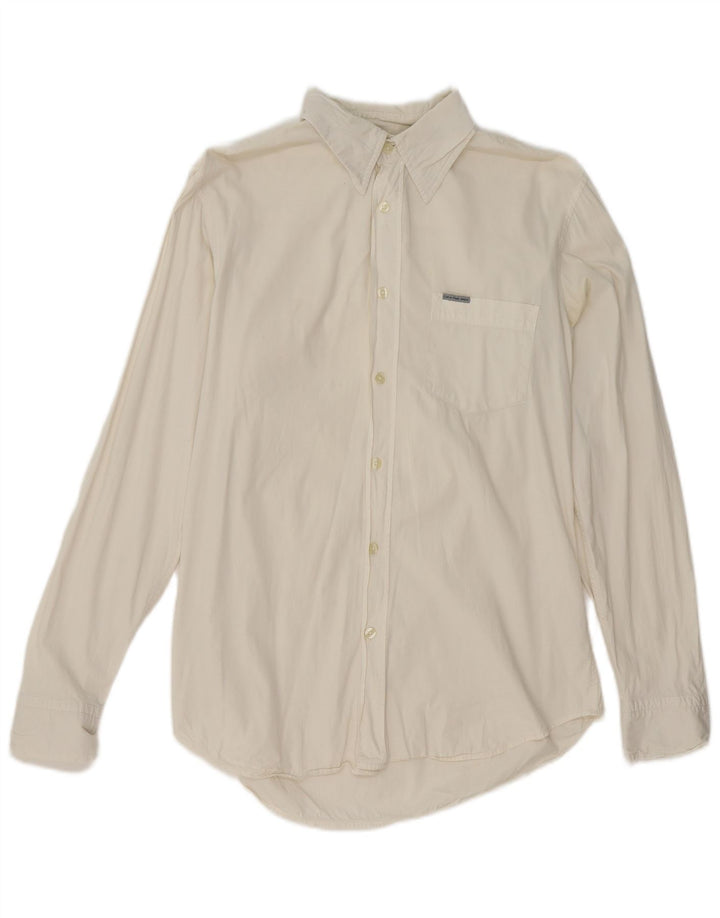 Calvin Klein Jeans Camisa para hombre grande blanca