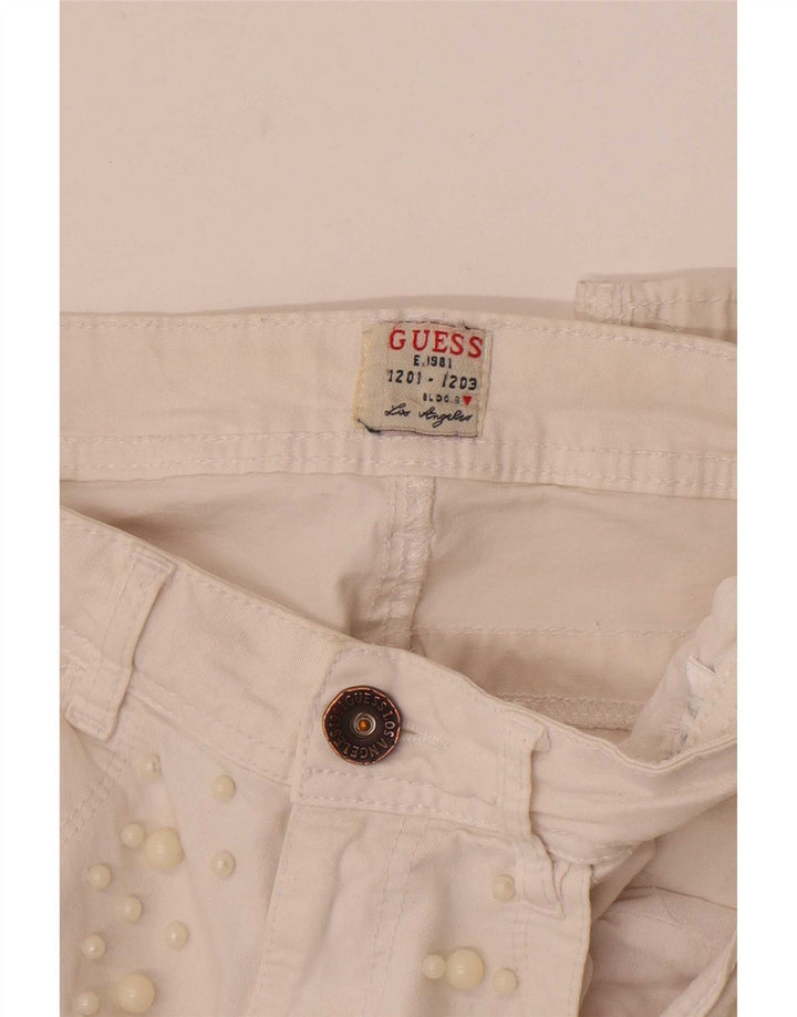 Vaqueros Guess Mujer W26 L23 Blanco Manchado