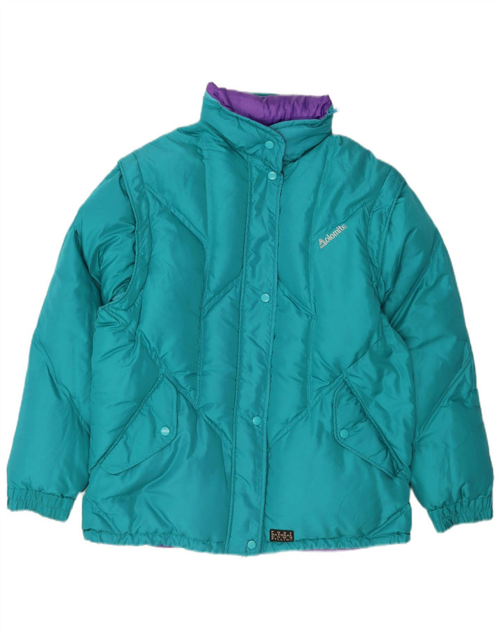 Dolomite Chaqueta acolchada reversible con capucha para mujer UK 46 Poliéster azul grande