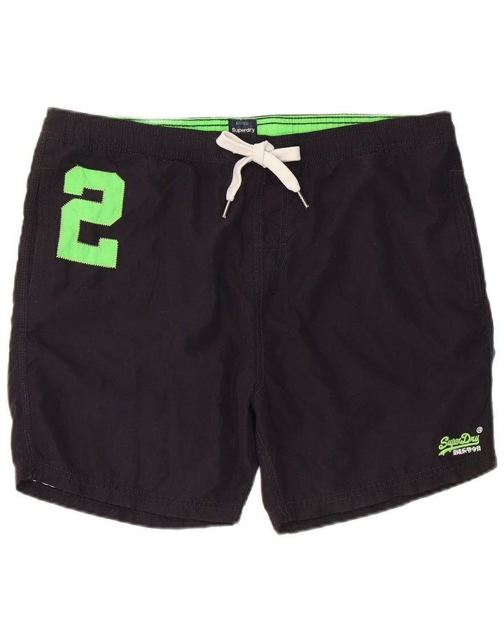 Superdry Shorts De Natación Gráficos Para Hombre XL Poliéster Negro