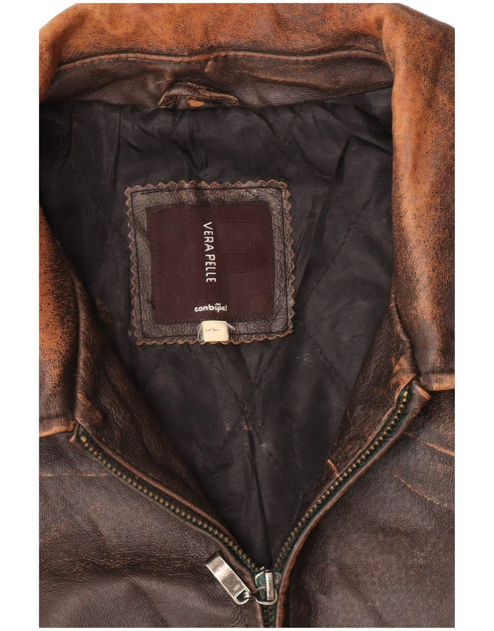 Conbipel Chaqueta De Cuero Hombre IT 52 XL Cuero Marrón