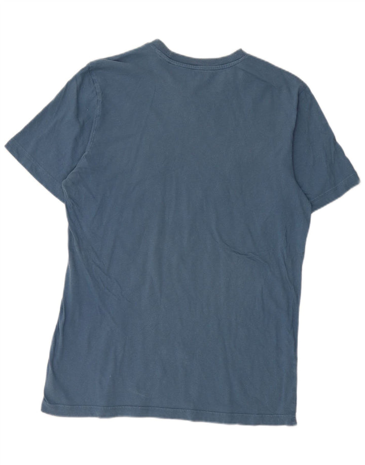 Adidas Hombre Camiseta Gráfica Top Azul Medio