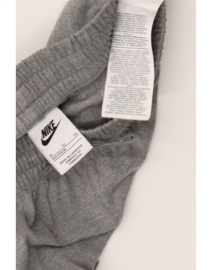 Nike Pantalones cortos deportivos para niños 13-14 años XL Gris Poliéster moteado