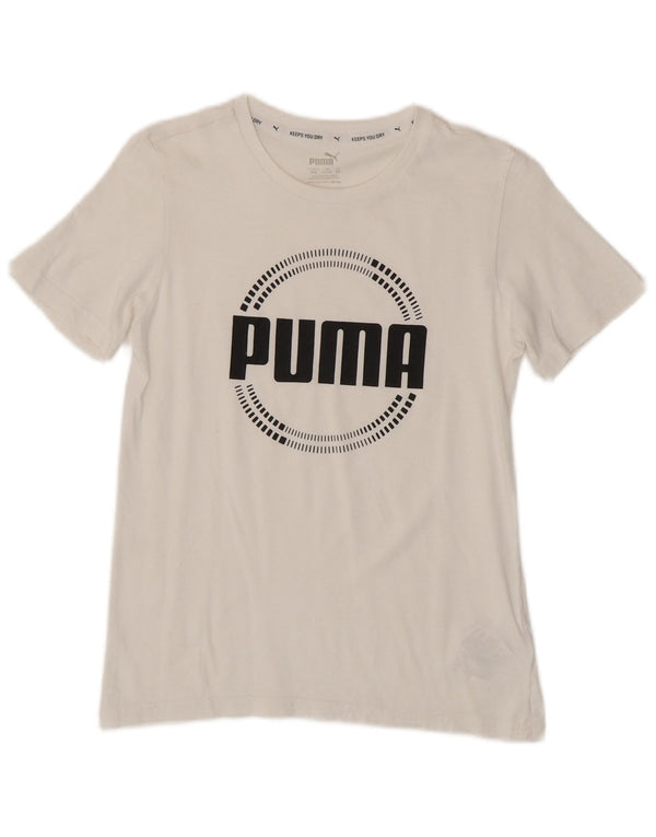 Puma Camiseta gráfica para niño 11-12 años Mediana Algodón Blanco