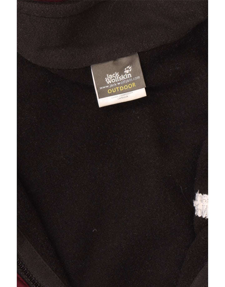 JACK WOLFSKIN Chaqueta impermeable con capucha para mujer UK 40 Large Red Colourblock