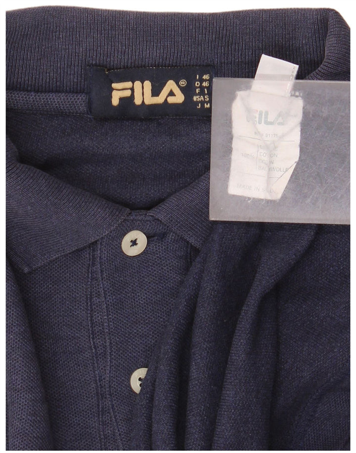 Fila Polo para hombre IT 46 Small Azul marino Algodón