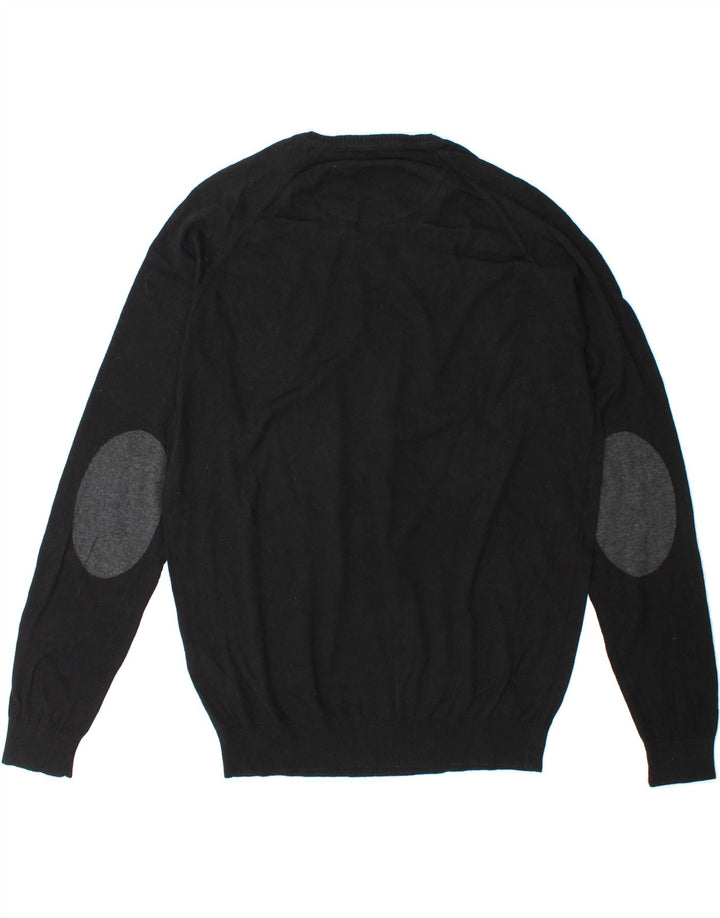 ZARA Mens Crew Neck Jumper Sweater XL Black Cotton Vintage Zara and Second-Hand Zara from Messina Hembry 