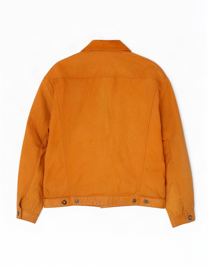 Chaqueta de cuero vintage para hombre IT 52 XL Amarillo